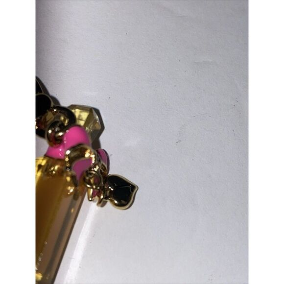 Juicy Couture 2013 Gold Viva La Fleur Pink Bow Fragrance Charm authentic RARE - Picture 8 of 11
